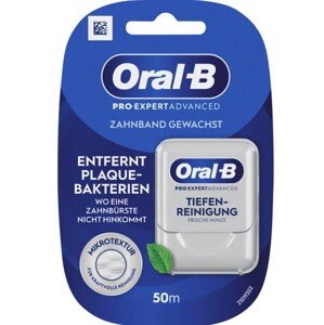 Voskovaná zubní nit Oral-B Pro-Exper  Odstraňuje plak  Cool Mint Flavor - 50 m