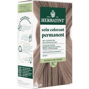 Herbatint Permanentní gelová barva na vlasy 8C Light Ash Blonde - 170 ml