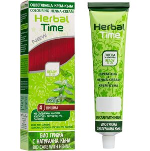 Herbal Time Henna barvicí krém s extraktem Višňově červená 4, 75ml