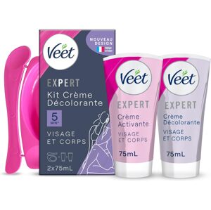 Veet Expert Zesvětlující krém na obličej a tělo Veet - 2 lahvičky po 75 ml