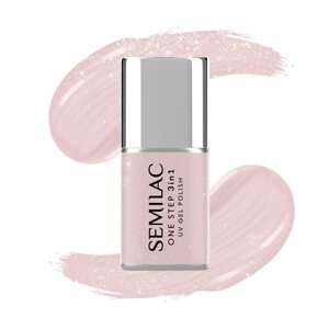 Semilac One Step UV Nail Polish S259 Naked Glitter Beige 7ml