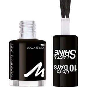 MANHATTAN Cosmetics Lak na nehty Last & Shine 790 Black Is Back, 8 ml