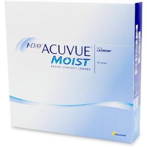 1 Day Acuvue Moist Jednodenní vlhké kontaktní čočky Acuvue - 90 ks, čiré, -1,75