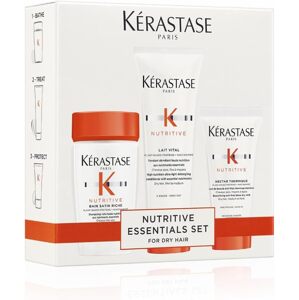 Dárková sada Kérastase Nutritive Discovery, cestovní velikost, hydratační šampon, kondicionér a mléko na fénování