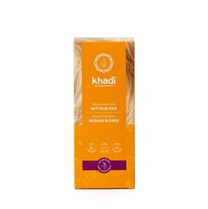 Rostlinná barva na vlasy Khadi MEDIUM BLOND, 100 g-poškozená krabice