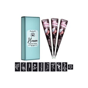 ine eLander 3 x dočasné tetování Henna přírodní 30 g-zelená