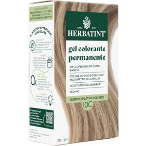 Herbatint Permanentní gelová barva na vlasy 10C Popelavě platinová blond - 170 ml