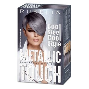 Rubélia Permanentní barva na vlasy Metallic Touch 115 ml- graphite