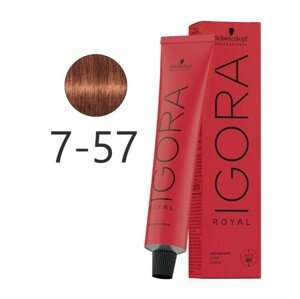 Schwarzkopf Professional Igora Royal 60 ml - 7-57 Středně zlatá měděná blond