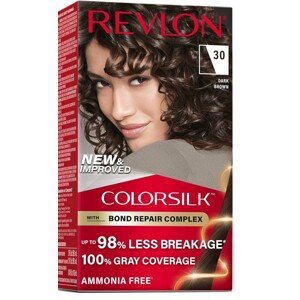 Revlon Colorsilk beautiful color Permanentní barva na vlasy s keratinem, bez amoniaku, 30 tmavě hnědá