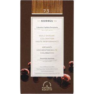 Korres Argan Oil Advanced permanentní barva na vlasy- 7.3 Medově blond zlatá