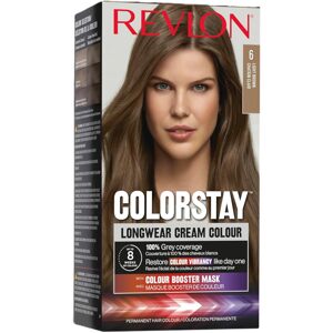Revlon Colorsilk beautiful color Permanentní barva na vlasy s keratinem, bez amoniaku, 6 Světle hnědá