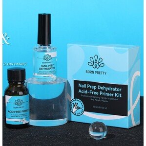 BORN PRETTY Dehydratační a bondovací primer na přírodní nehty, bez kyselin 2x15ml