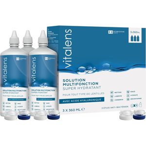 Horizane vitalens Multifunkční roztok na kontaktní čočky 3x360ml+3 pouzdra-poškozená krabice