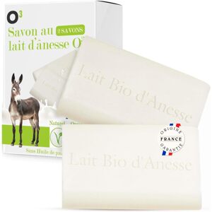 O3 O³ Organické mýdlo s oslím mlékem - 100% přírodní 2x100 g
