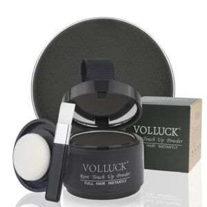 VOLLUCK Root Powder, dlouhotrvající pudr na vlasovou linii pro ženy a muže-4 g černá