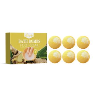 Ximonth Čisticí exfoliační detoxikační zázvorová koupelová bomba na nohy, 6 kusů