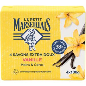 Le Petit Marseillais Extra jemné mýdlo Vanilka 4 x 100g