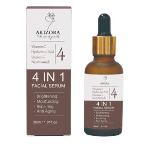 AKIZORA Pleťové sérum 4 v 1 s niacinamidem, vitamínem C a E, kyselinou hyaluronovou 30 ml