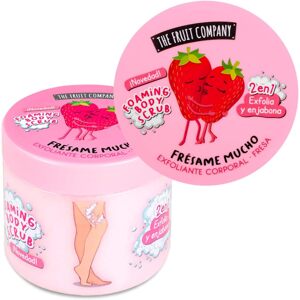 The Fruit Company JAHODA Tělový peeling 2 v 1 exfoliuje a pění 400 ml