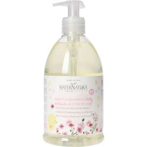 MaterNatura Jemný šampon a mycí gel pro děti s květy lnu, 500 ml