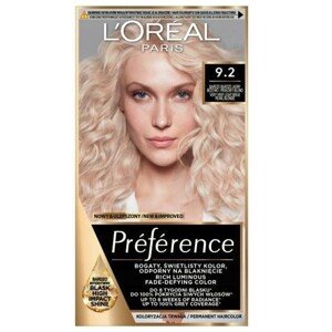 L'Oréal Paris - Préférence - 9.2 velmi velmi světlá béžová perleťová blond