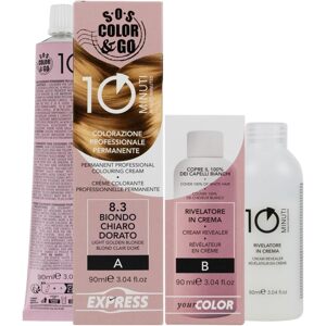Alama SOS Color & Go 10 Minutes 8.3 Barvení 10min Duo Set 90 + 90 ml sada-8.3 světle zlatá blond