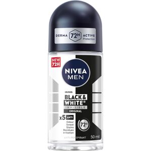 NIVEA MEN Black & White Invisible antiperspirant roll-on 5v1 50 ml