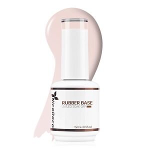 NiceDeco Gumový podkladový gel, Pink NR06, 15 ml
