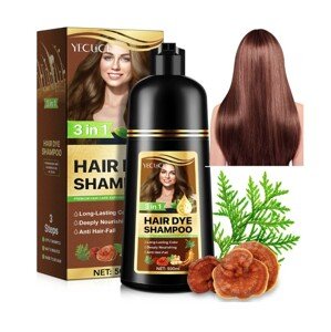 YECUCE Chestnut Brown barva na vlasy  pro krytí šedin, 500 ml