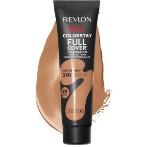 Revlon ColorStay Full Cover Longwear Matte Foundation, lehký make-up odolný vůči teplu a potu, přírodní opálení (330), 30 ml