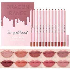 Dragon Ranee 12 barev matné konturovací tužky na rty 0,3g x 12pcs