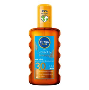 NIVEA Sun Protect & Bronze Přírodní opalovací olej SPF 30 200ml
