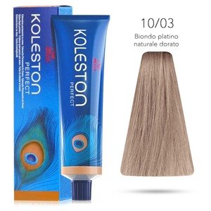 Wella Professionals Koleston Perfect Pure Naturals 60 ml - 10/03, nejsvětlejší blond, přírodní zlatá