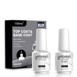 Vishine Vishine, vrchní gel lak na nehty, 2x15 ml