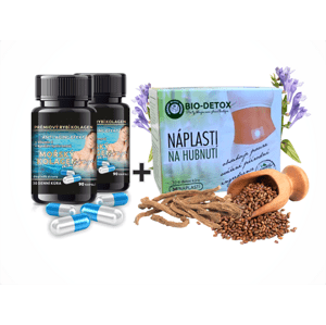 Bio-Detox 2x MOŘSKÝ KOLAGEN + NÁPLASTI NA HUBNUTÍ 30 kusů