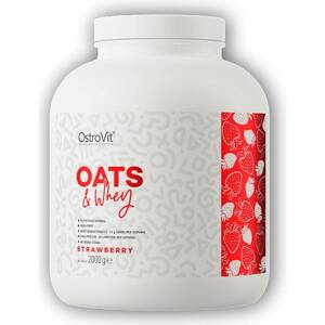OstroVit Oats & Whey 2000 g proteinový koncentrát JAHODA