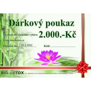 Bio-Detox Dárkový poukaz za 2000,-Kč