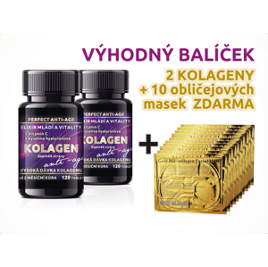 Bio-Detox Kolagen Anti-Age 120 tbl 2 + 10x obličejová maska