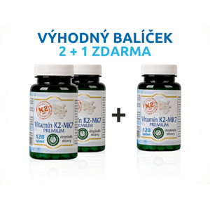 Bio Detox 2x Vitamín K2 120 tbl + 1x vitamín K2 120 tbl ZDARMA