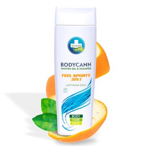 BODYCANN FEEL SPORTY 3v1 PŘÍRODNÍ ŠAMPON A SPRCHOVÝ GEL